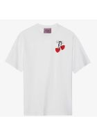 MISSU DESIGN - Biały t-shirt z wisienkami Valentine