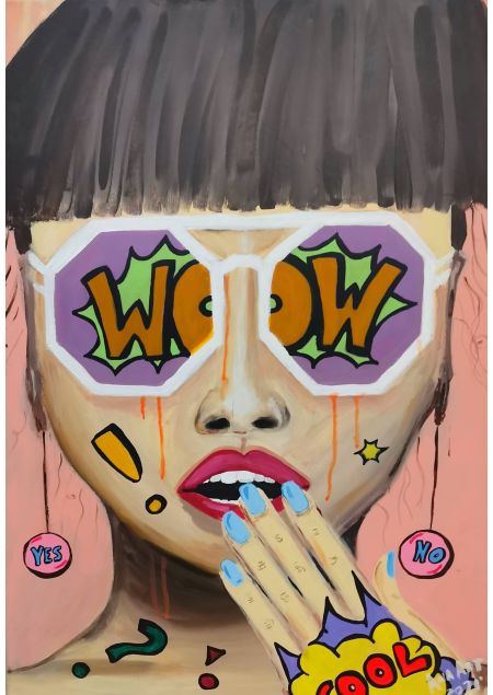 ANNA DRZEWIECKA - Obraz Wow 50 x 70 cm seria pop art