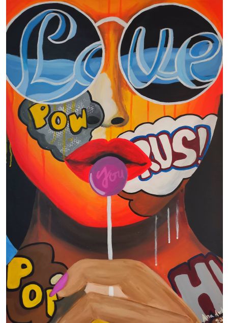 ANNA DRZEWIECKA - Obraz Love 50 x 70 cm seria pop art