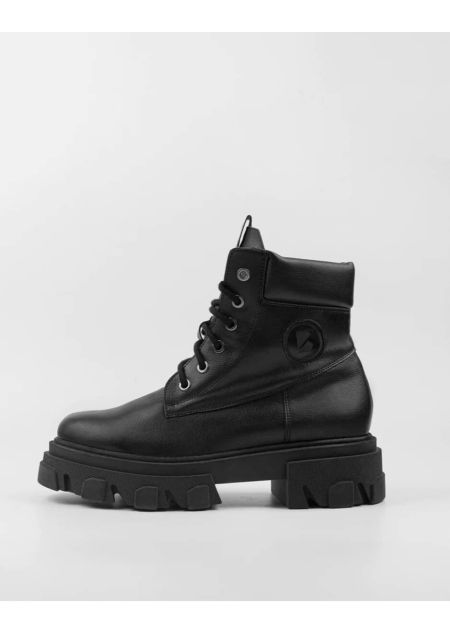 BOHEMA CLOTHING - Krótkie botki worker boots ze skóry z winogron