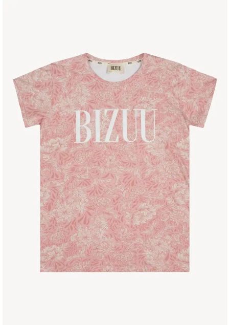 BIZUU - Różowy t-shirt z logo Torom