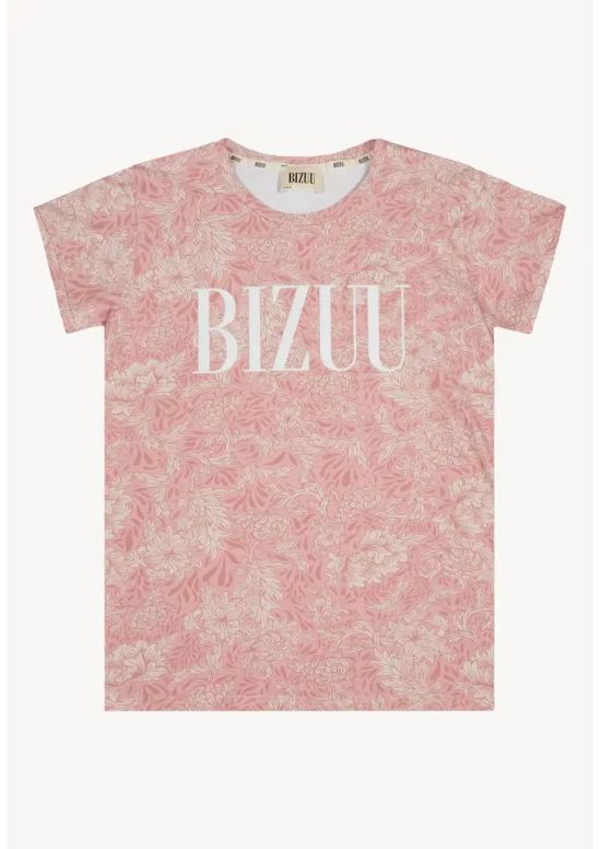 BIZUU - Różowy t-shirt z logo Torom